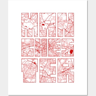 Manchester City of England City Map Typography - Oriental Posters and Art